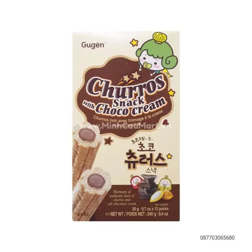 Bánh Snack Churros Choco Cream 240g
