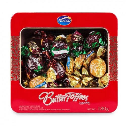 Kẹo Butter Toffees sắt vuông 180Gr 
