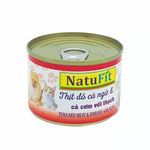 Pate Natufit Chó Mèo Các Vị Cá Cơm Với Thạch 160g