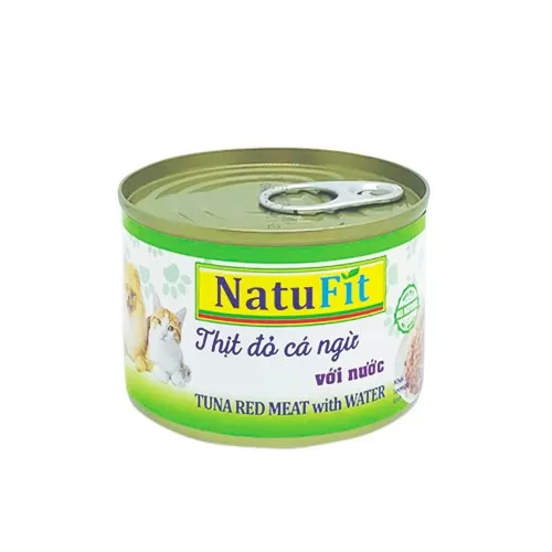 Pate Natufit Chó Mèo thịt đỏ cá ngừ với nước 160g