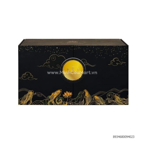 Bánh Trung Thu Cao Cấp Kinh Đô Black Gold 3 Bánh 160Gr Kèm Trà