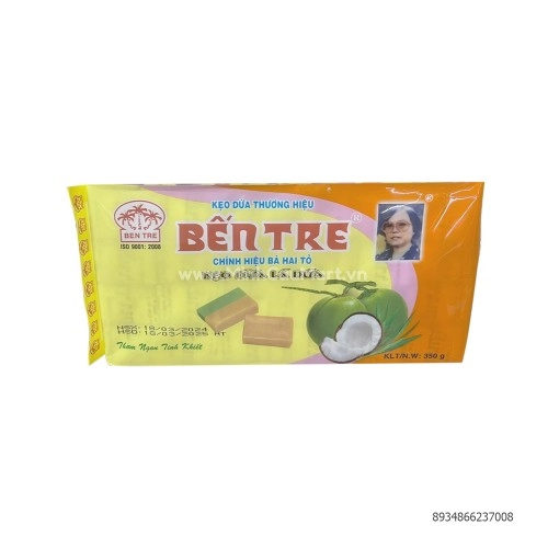 Kẹo Dừa Lá Dứa Bà Hai Tỏ Bến Tre 350G