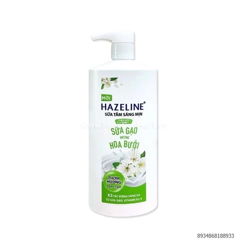 HAZELINE sữa tắm gạo Hoa Bưởi 800g