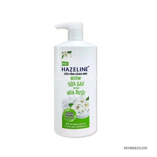 HAZELINE sữa tắm gạo Hoa Bưởi 800g