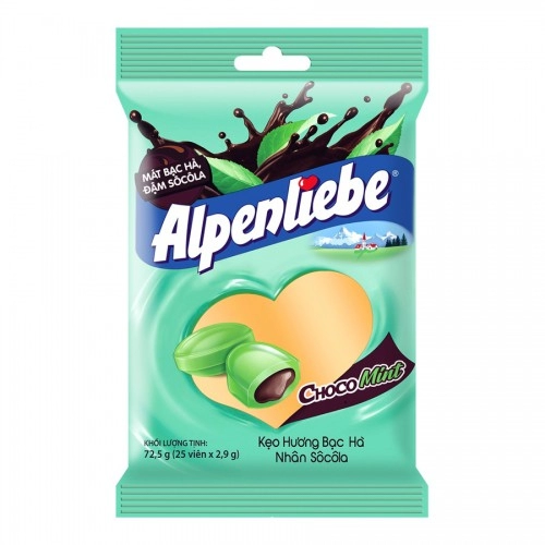 Kẹo Alpenlinebe vị bạc hà nhân socola 