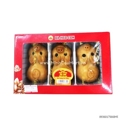 Bánh Nướng Bảo Minh Nhân Đậu Xanh Bộ Ba Heo Con 150Gr