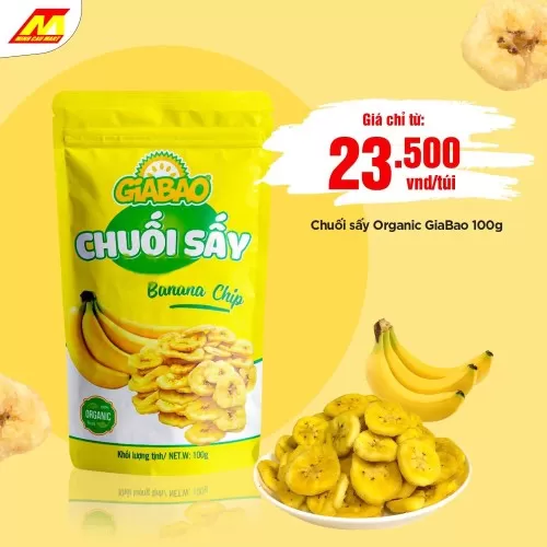 Chuối Sấy Organic Gia Bao 100g