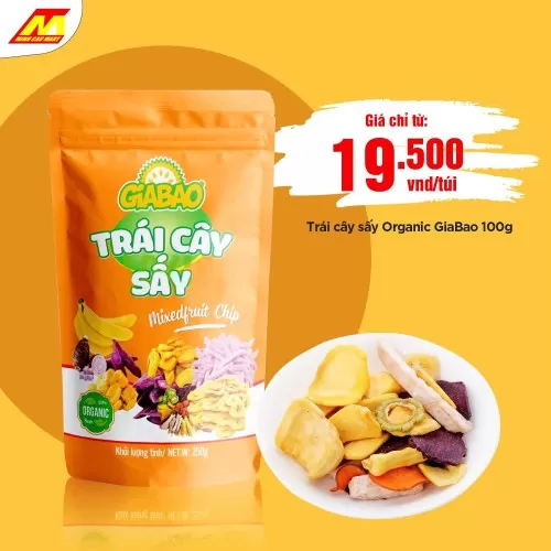 Trái Cây Sấy Tổng Hợp Organic Gia Bao 100g