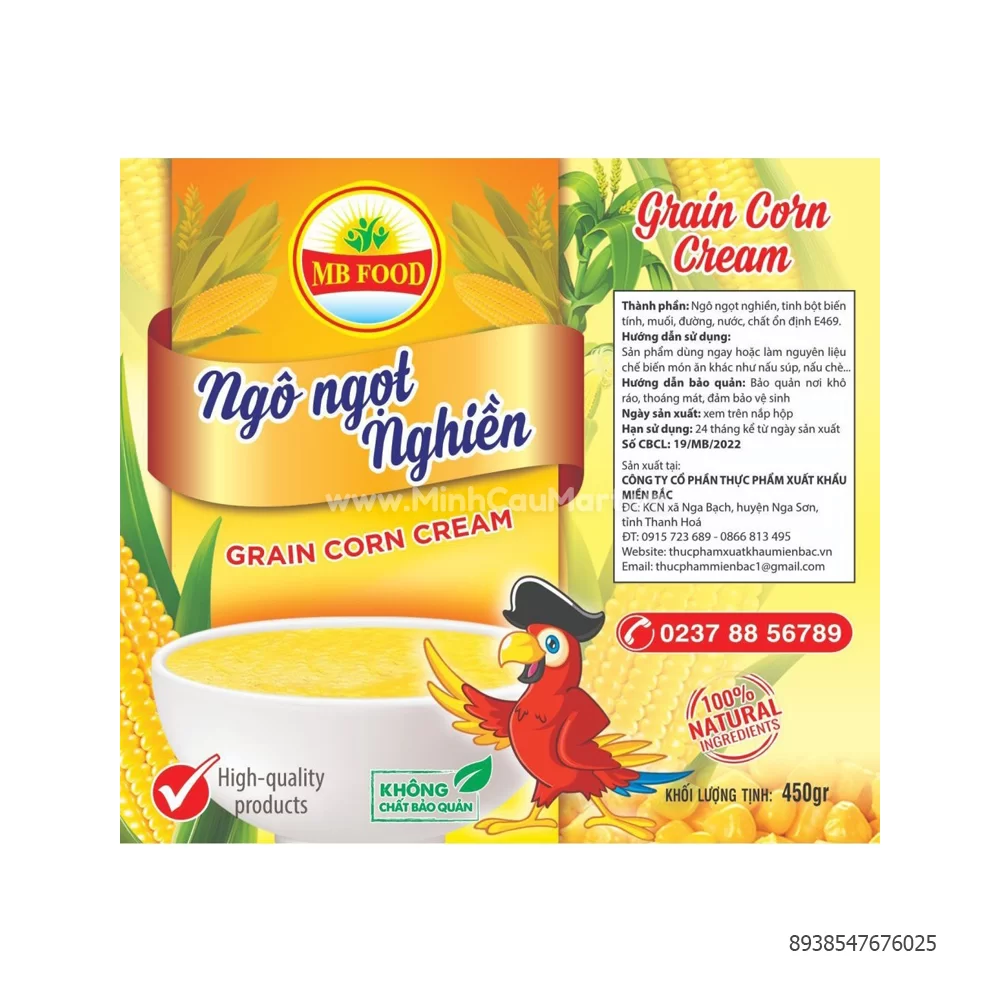 Ngô ngọt nghiền MB Food
