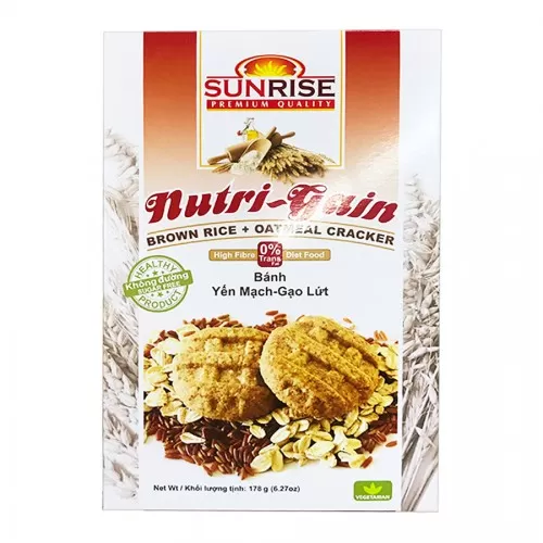 Bánh yến mạch gạo lứt Sunrise 178g 
