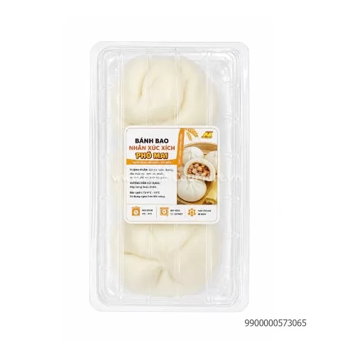 Bánh bao nhân xúc xích Phô Mai Minh Cầu hộp 300gr                                                                                                                                                                                                         