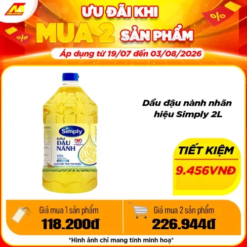 Dầu Ăn Simply Đậu Nành 2000 ML