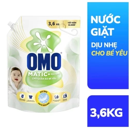 Omo NG MG cho quần áo bé yêu 3.6KG/Túi