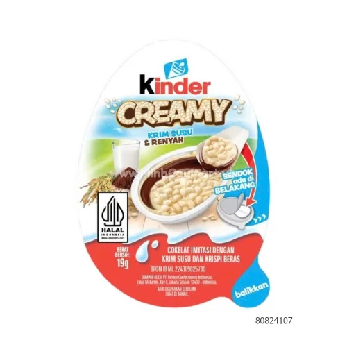 Bánh cốm gạo sữa Socola Kinder Creamy 19g                                                                                                                                                                                                                 