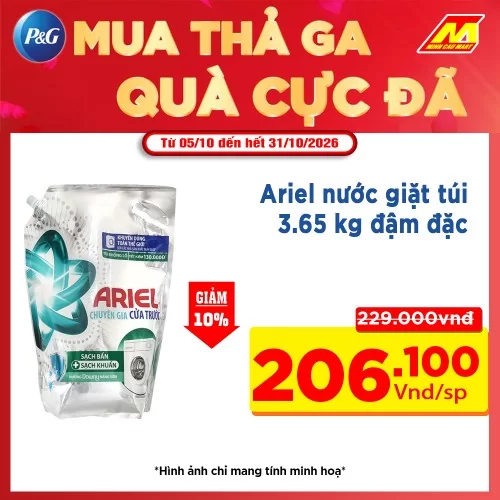 Nước Giặt Ariel Matic Đậm Đặc Sạch Nhanh 3.5Kg