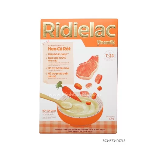 Bột Ăn Dặm heo cà rốt Vinamilk Ridielac Gold 200g