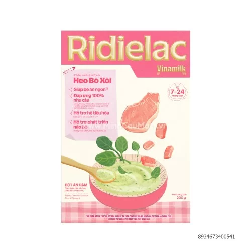 Bột Ăn Dặm heo bó xôi Vinamilk Ridielac Gold 200g