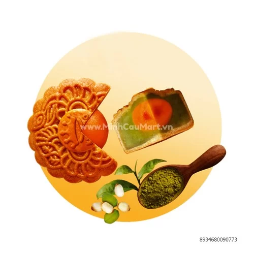 Bánh Trung Thu Nướng Kinh Đô Hạt Sen Trà Xanh 1 Trứng T1 - 150G