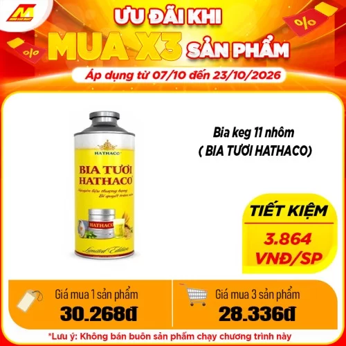 Bia keg 11 nhôm ( BIA TƯƠI HATHACO)                                                                                                                                                                                                                       