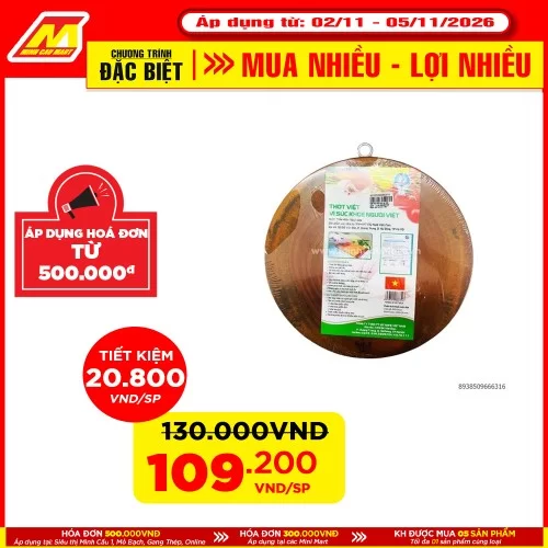 Thớt Thái Hình Tròn Đại 300*23 MN
