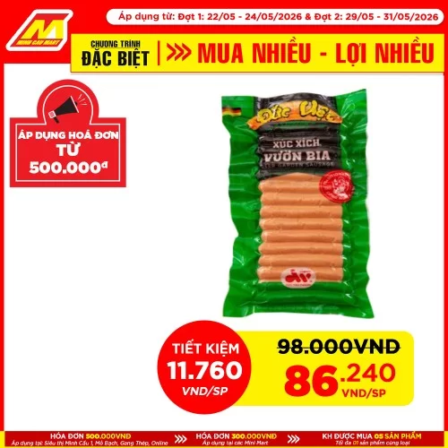 Xúc Xich Vườn Bia 500g