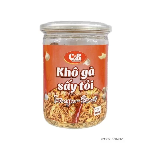 Khô gà sấy tỏi C&B 150g