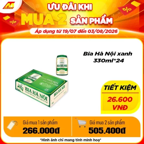 Bia Hà Nội xanh 330ml*24                                                                                                                                                                                                                                  