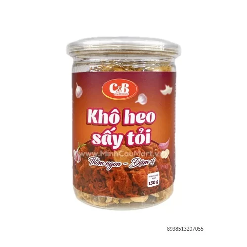 Khô heo sấy tỏi C&B 150g