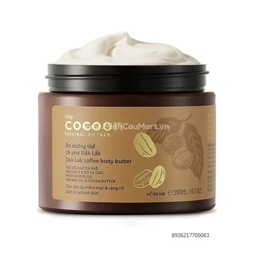 Bơ dưỡng thể cà phê Cocoon Dak Lak 200ml                                                                                                                                                                                                                  