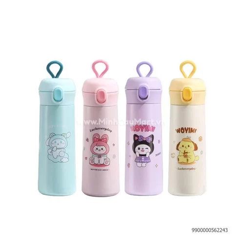Cốc giữ nhiệt baby three có dây + ống hút 550ml XH9871458                                                                                                                                                                                                 