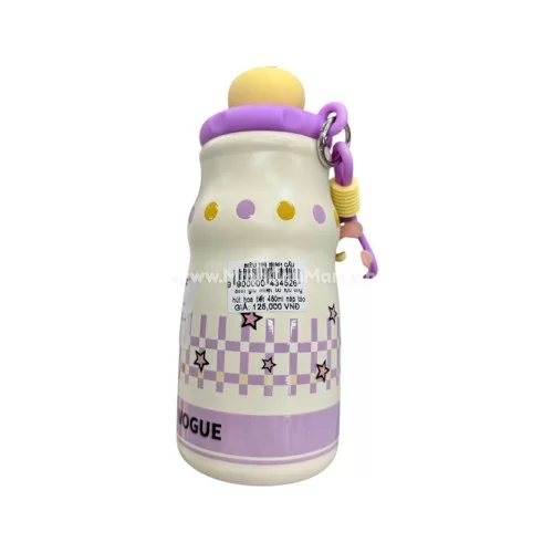 Bình giữ nhiệt có lọc ống hút hoạ tiết 480ml náp táo                                                                                                                                                                                                      