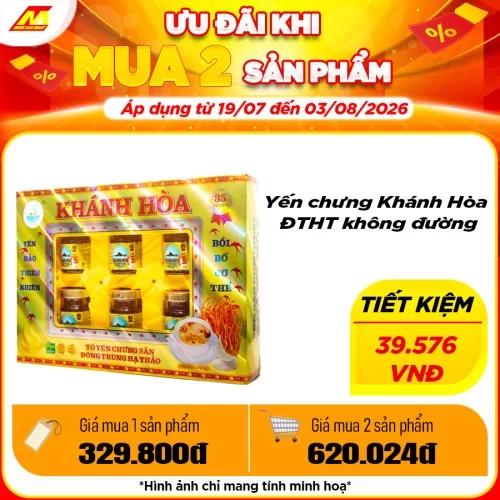 Yến chưng Khánh Hòa Đông Trùng Hạ Thảo không đường                                       