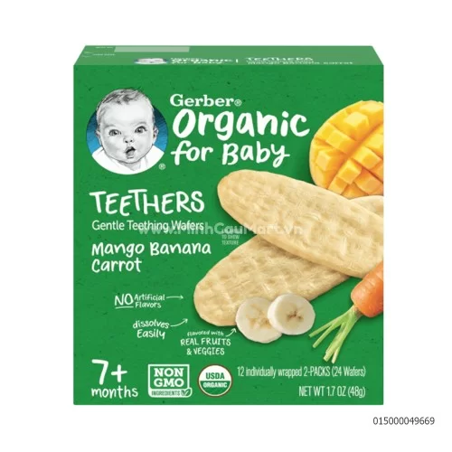 Bánh gạo hữu cơ Gerber organic 48g