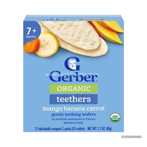 Bánh gạo hữu cơ Gerber organic 48g                                                                                                                                                                                                                        