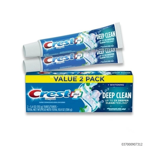 Kem đánh răng Crest Deep Clean 153g hộp 2 Kem đánh răng Crest Deep Clean 153g hộp 2