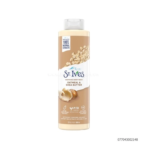 Sữa Tắm St.Ives Dưỡng Ẩm Da Yến Mạch & Bơ Hạt Mỡ 650ml Sữa Tắm St.Ives Dưỡng Ẩm Da Yến Mạch & Bơ Hạt Mỡ 650ml