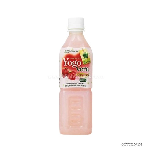 Nước trái cây tự nhiên vị dâu Yogo Vera 500ml 