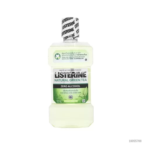Nước Súc Miệng Ngừa Sâu Răng Listerine Zero Alcohol Trà Xanh 500ml