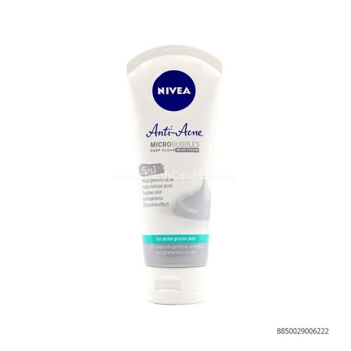 Sữa Rửa Mặt Khoáng Chất Ngăn Ngừa Mụn Nivea Micro Bubbles Deep Clear 100g