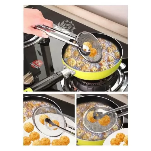 Kẹp thép không gỉ vợt gắp thực phẩm chiên rán -BLN Kẹp thép không gỉ vợt gắp thực phẩm chiên rán -BLN