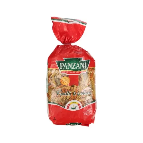 Nui xoắn rau củ Fusilli tricolore Panzani gói 500g 