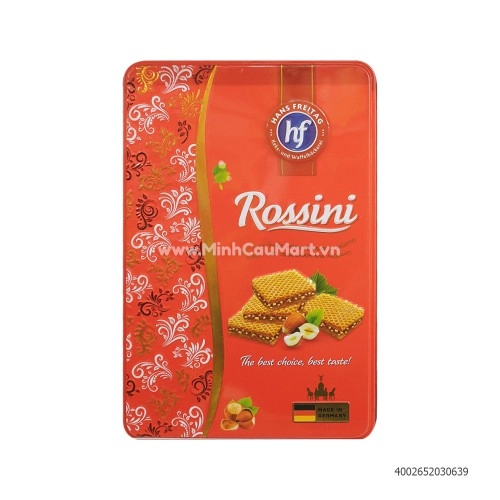 Bánh Quy Đức Rossini 250g Hộp Thiếc Đỏ 