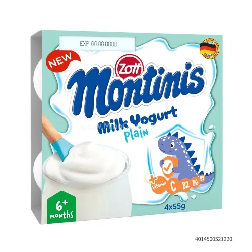 Sữa chua Zott Montinis 55g (vỉ 4 hộp)   vị nguyên bản                                                                                                            Sữa chua Zott Montinis 55g (vỉ 4 hộp)   vị nguyên bản