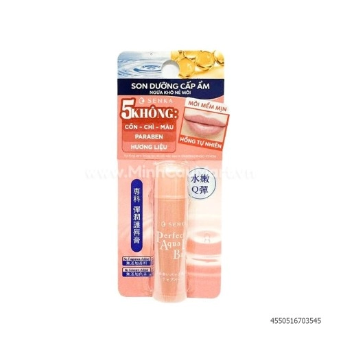 Son Dưỡng Môi Cấp Ẩm Cho Môi Senka Perfect Aqua Lip Balm 4.5g