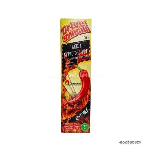 Snack khoai tây chiên Drive vị tiêu Thái 100g                                                                                                                                                                                               Snack khoai tây chiên Drive vị tiêu Thái 100g