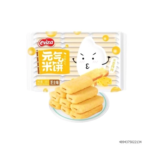 Bánh Gạo Vị Phô Mai Eviza Hàng Nhập Khẩu Đài Loan Gói 300g