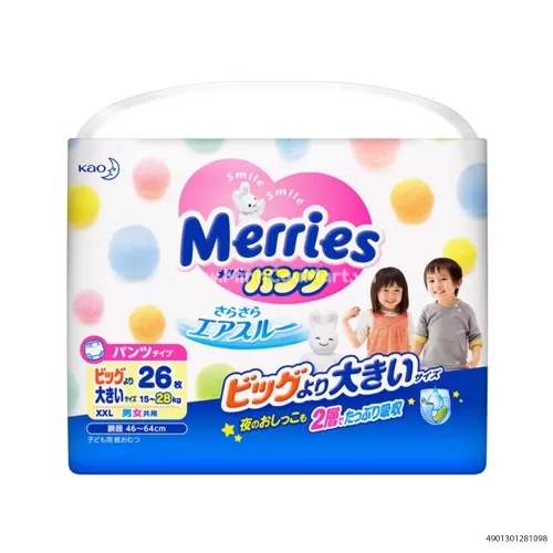 Tã Merries XXL26 Từ 15 - 28Kg