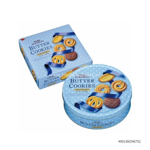 Bánh quy Bourbon hộp thiếc 60pcs xanh Bánh quy Bourbon hộp thiếc 60pcs xanh