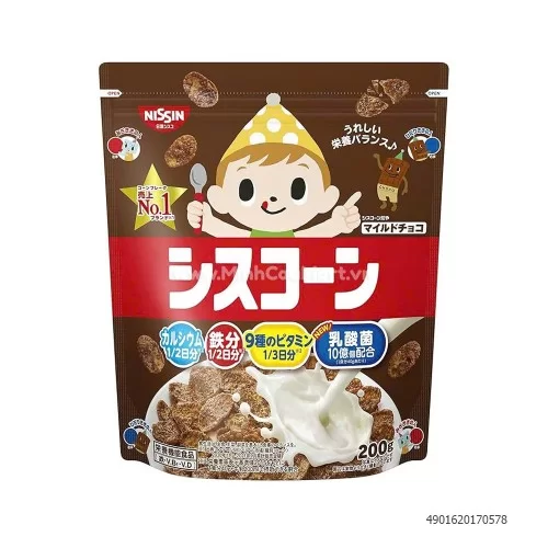 Ngũ cốc NISSIN nhật 220G vị socola                                                                                                                                                                                    