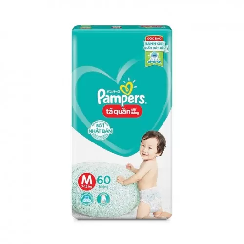 Tã quần Pamper size M60 miếng  Tã quần Pamper size M60 miếng
